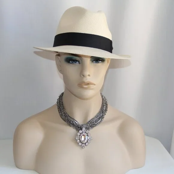 RARE Rodrigo Otazu Crystal Silver Statement Necklace - Picture 5 of 16